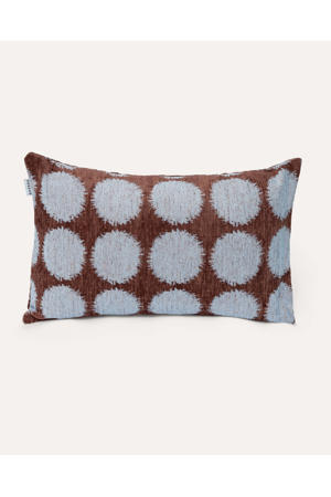 Sierkussen DOT-CUSHION-BROWN/BLUE (60X40 cm)