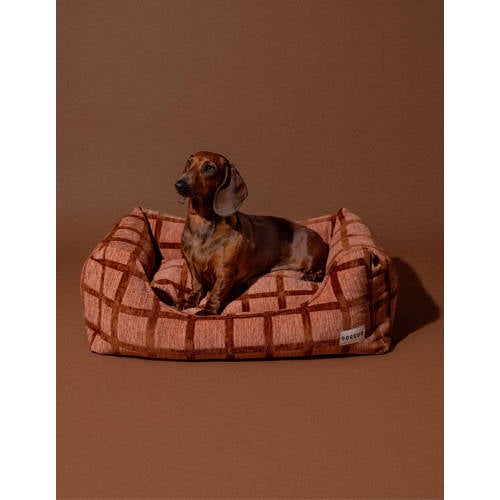 Dogguo Hondenmand CHECK-SOFA-MOCHA/BROWN-M afbeelding