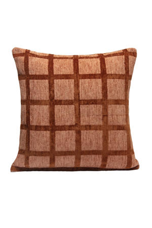 Sierkussen CHECK-CUSHION-MOCHA/BROWN (50X50 cm)
