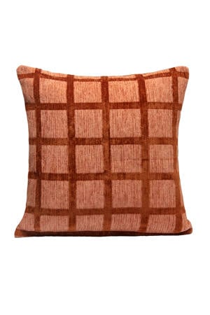 Sierkussen CHECK-CUSHION-MOCHA/BROWN (50X50 cm)