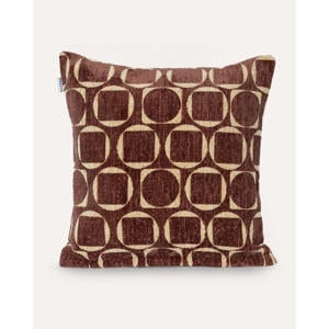 Sierkussen SQUARE-CIRCLE-CUSHION-BROWN/YELLOW (50X50 cm)