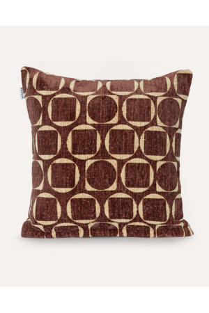 Sierkussen SQUARE-CIRCLE-CUSHION-BROWN/YELLOW (50X50 cm)