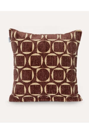 Sierkussen SQUARE-CIRCLE-CUSHION-BROWN/YELLOW (50X50 cm)