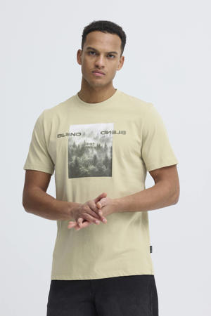 regular T-shirt lichtgeel