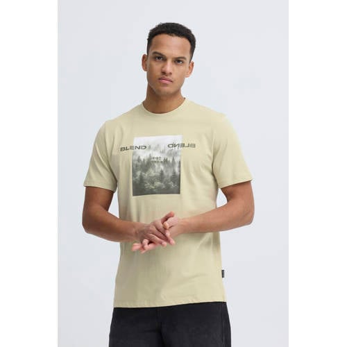 Blend regular T-shirt lichtgeel afbeelding