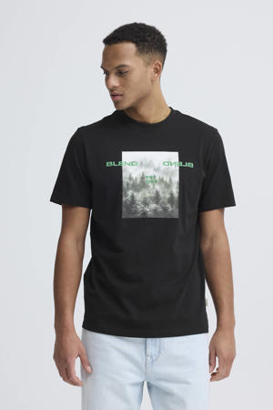 regular T-shirt zwart