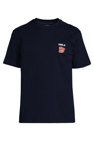 regular T-shirt donkerblauw