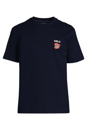 regular T-shirt donkerblauw