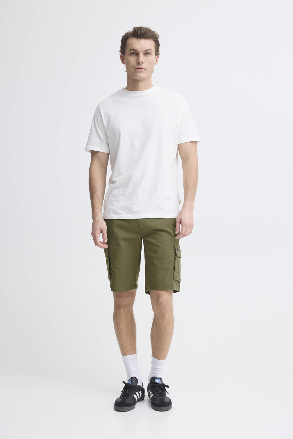 Blend regular fit cargo short - mosgroen