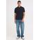 Blend regular polo gebreid donkerblauw