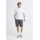 Blend regular sweatshort grijs