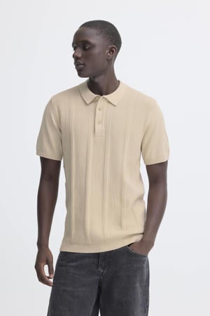 regular polo gebreid beige