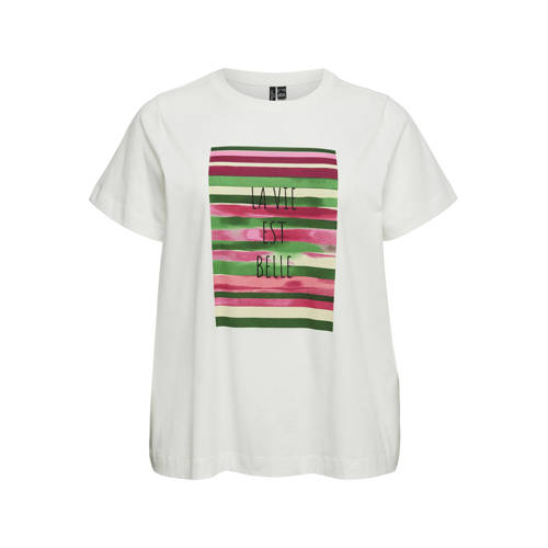 VERO MODA CURVE T-shirt wit afbeelding