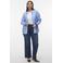VERO MODA CURVE gestreepte blouse blauw