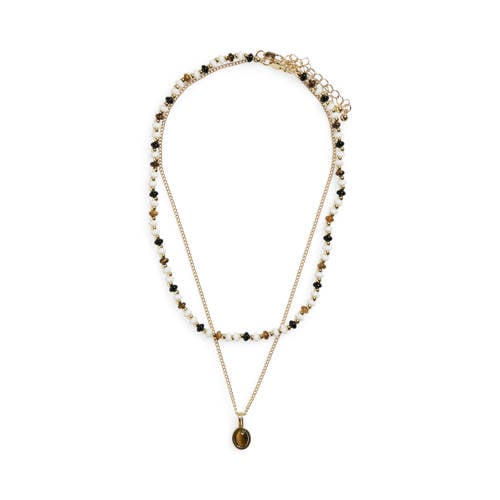 PIECES ketting PCBELLIS - set van 2 goudkleurig afbeelding