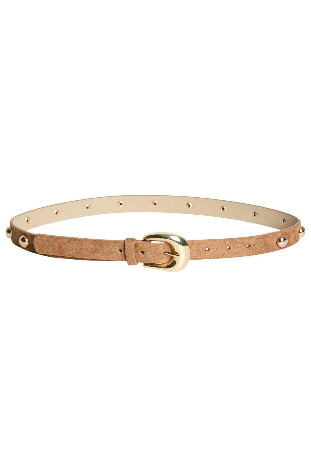 PIECES riem PCGESSICA met studs lichtbruin