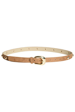 riem PCGESSICA met studs lichtbruin