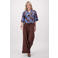 Zusss gebloemde blousetop blauw