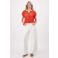 Zusss gebreid vest ajour koraalrood