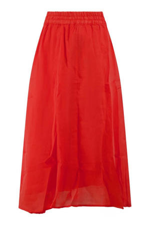 midi rok koraalrood