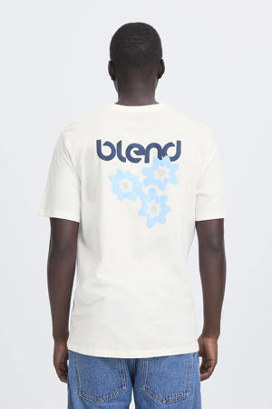 regular T-shirt met backprint wit