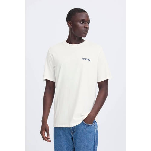 Blend regular T-shirt met backprint wit afbeelding