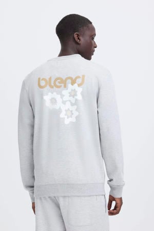 sweater met backprint grijs