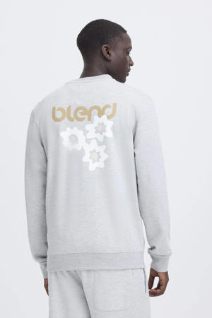 sweater met backprint grijs