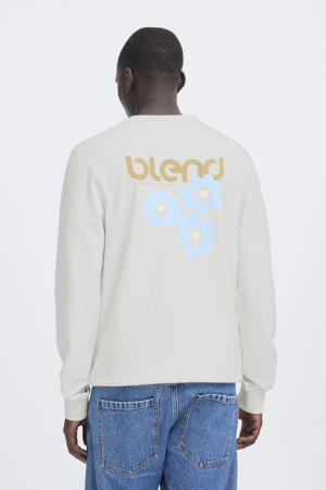 sweater met backprint ecru