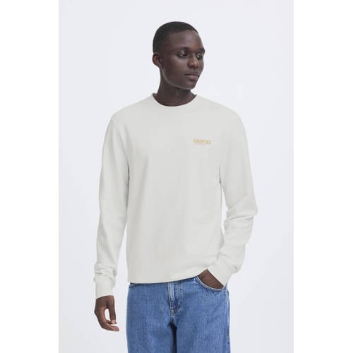 Blend sweater met backprint ecru afbeelding