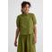 Ruby boxy poplin blouse olijfgroen