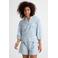 Ruby broderie blouse met linnen lichtblauw