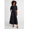 Ruby poplin maxi overhemd jurk zwart