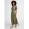 Ruby maxi satijnen jurk met all-overpint