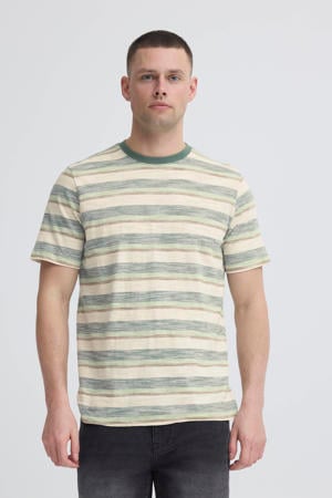 regular gestreept T-shirt groen