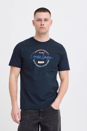 regular T-shirt donkerblauw