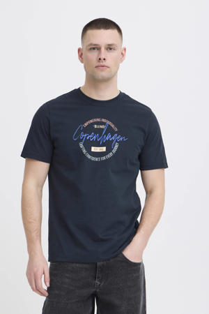 regular T-shirt donkerblauw