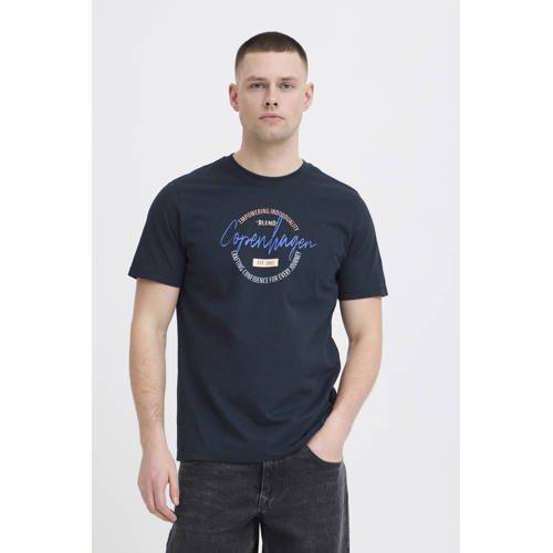 Blend regular T-shirt donkerblauw afbeelding