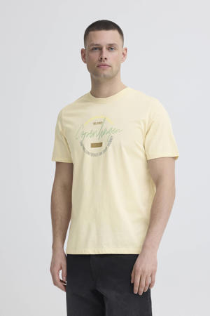 regular T-shirt lichtgeel