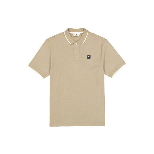 Garcia regular polo met textuur kaki afbeelding