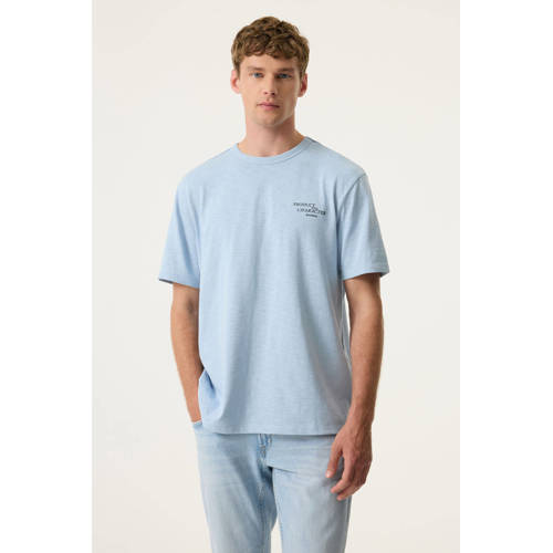 Garcia relaxed T-shirt met backprint lichtblauw afbeelding
