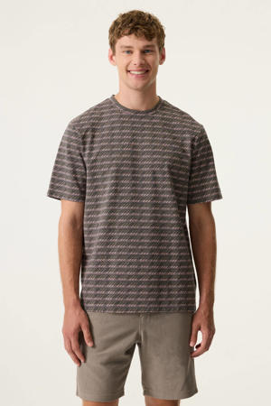 regular T-shirt donkergroen