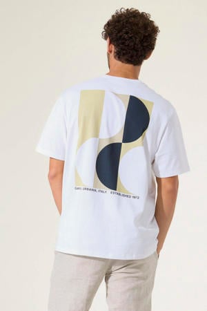 regular T-shirt met backprint wit