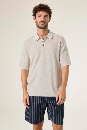 regular polo beige gebreid