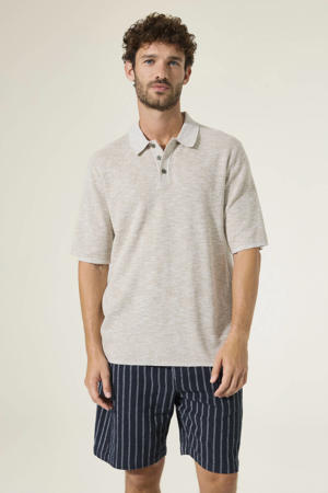 regular polo beige gebreid