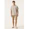 Garcia regular gestreepte polo beige