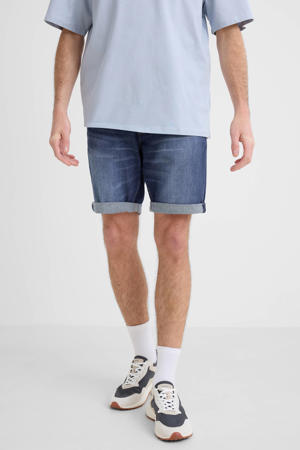 Russo 615 denim regular short dark blue denim