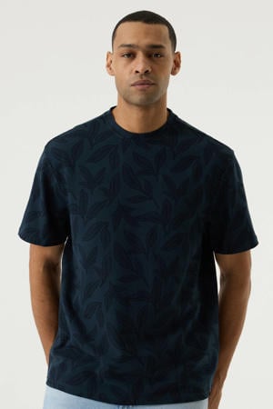regular T-shirt donkerblauw