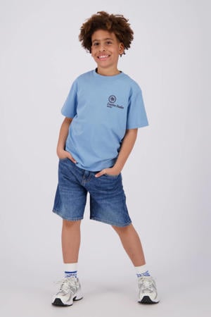T-shirt met backprint blauw