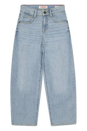 regular waist baggy fit jeans light blue denim